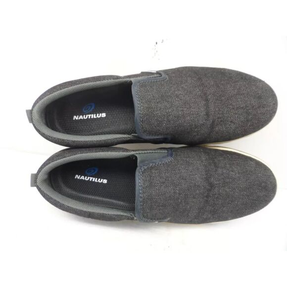 Nautilus Men\'s Slip-On Westside Steel Toe Low-Cut ESD Work Shoes Grey N14320 9M